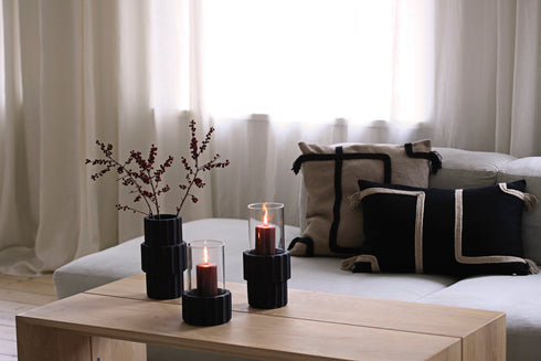 Nutchess, Lantern, dia11xH20cm, Coal